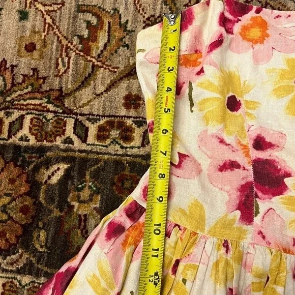 Vintage Floral Linen dress - Picture 6 of 8